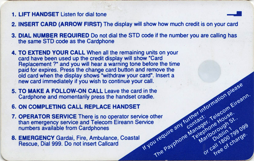 Trinity College - The Irish Callcards Site