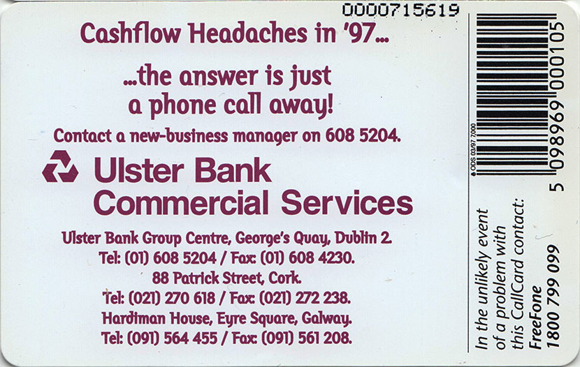 Ulster Bank The Irish Callcards Site